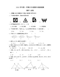 浙江省温州市平阳县水头学区两校2021-2022学年八年级上学期期中联考数学【试卷+答案】