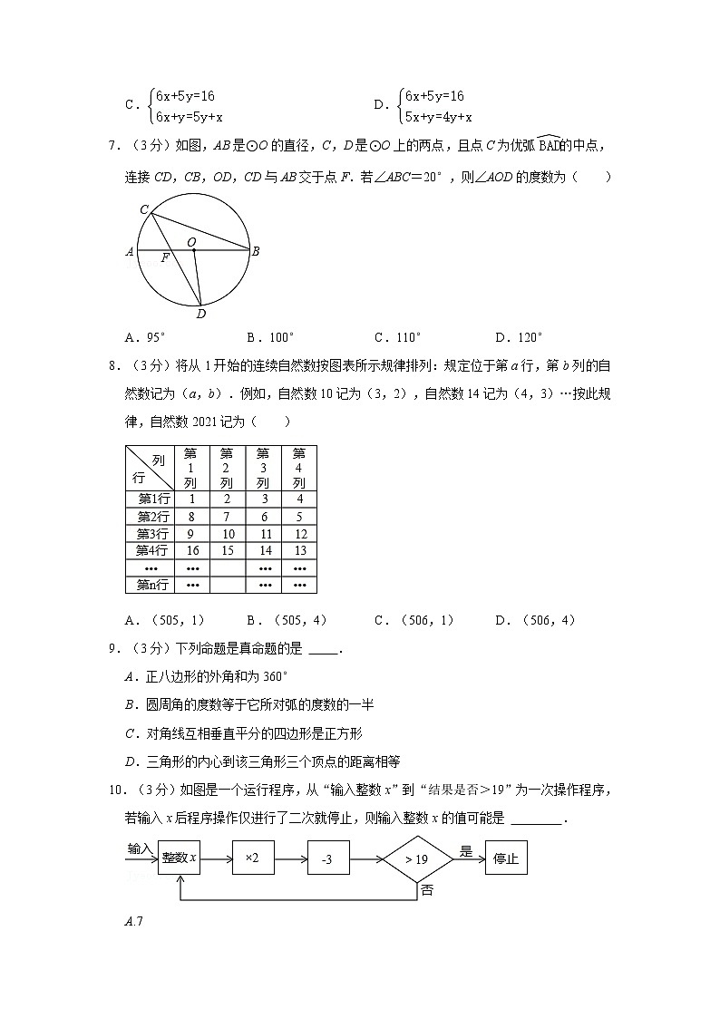 2021年山东省潍坊市潍城区中考数学二模试卷  解析版02