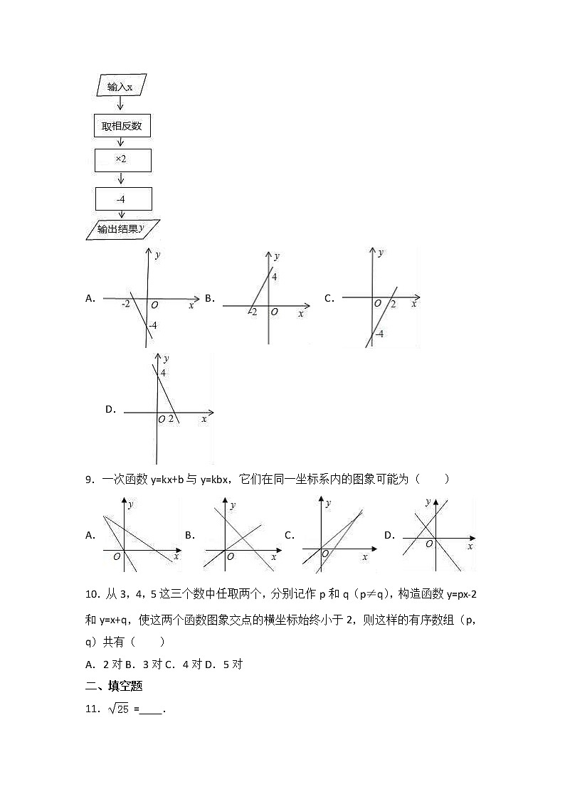 苏科版数学八年级上册月考复习试卷11（含答案）第2页