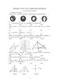 河南省信阳市罗山县2020~2021学年八年级第一学期期中数学试题