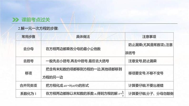 (广西版)中考数学总复习课件7《一次方程(组)》(含答案)05