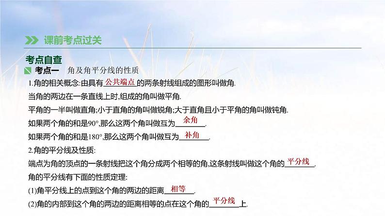 (广西版)中考数学总复习课件19《角、相交线与平行线》(含答案)03