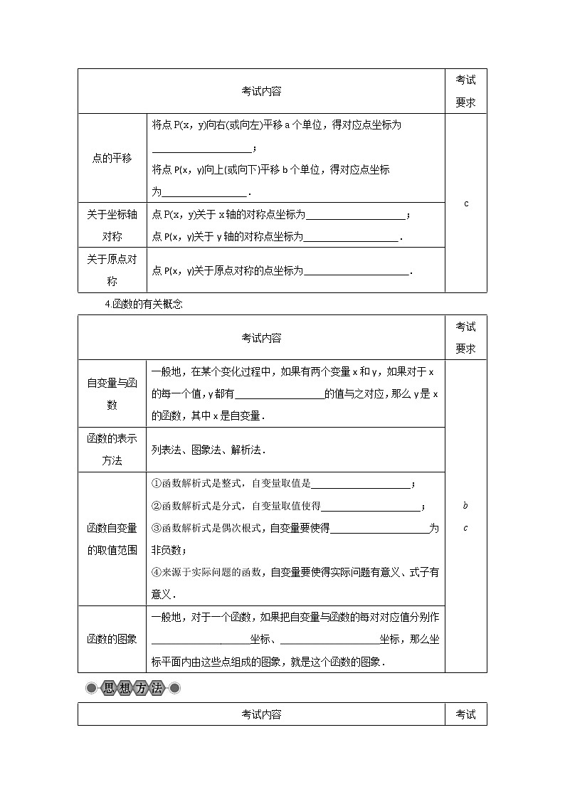 2022年中考数学总复习第12讲《函数概念与平面直角坐标系》讲解(含答案) 学案第2页