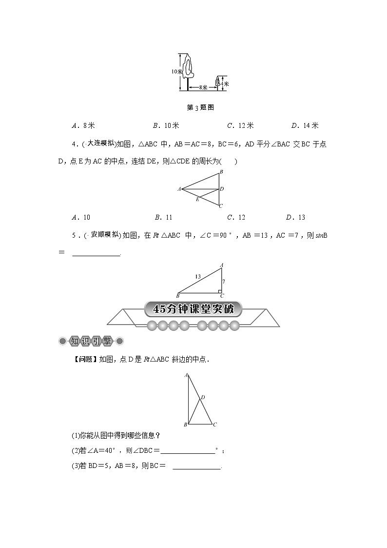 2022年中考数学总复习第19讲《特殊三角形(2)直角三角形》讲解(含答案) 学案第3页