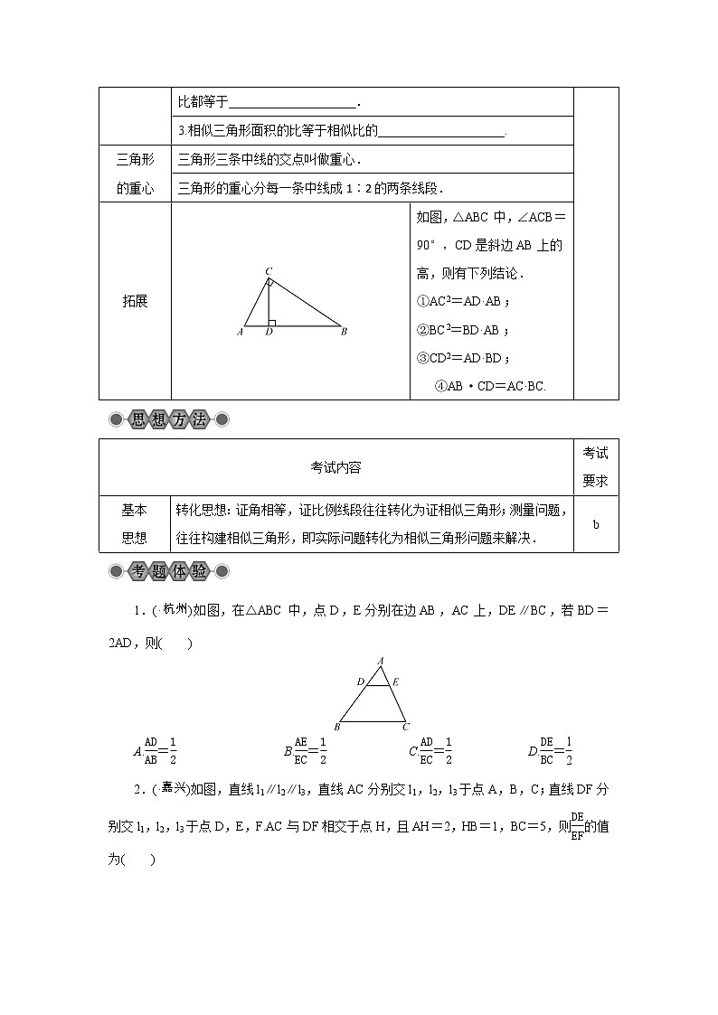 2022年中考数学总复习第28讲《图形的相似(1)相似形》讲解(含答案) 学案第3页