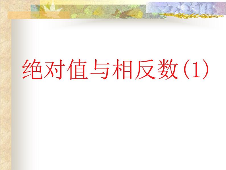 2.4 绝对值与相反数（13）（课件）数学七年级上册-苏科版01