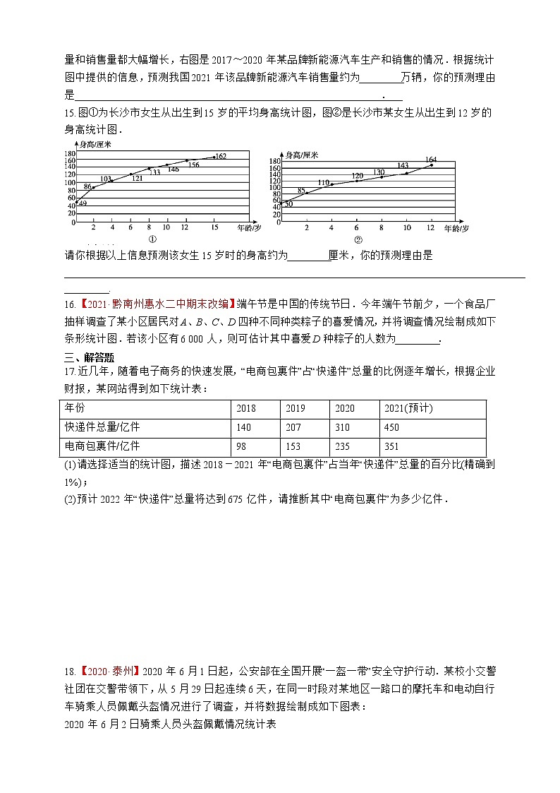 湘教版数学九年级上册同步练习5.2.2　用统计数据进行预测、推断03