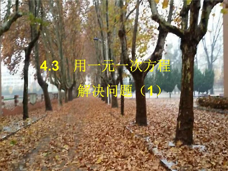 4.3 用一元一次方程解决问题（11）（课件）数学七年级上册-苏科版第1页