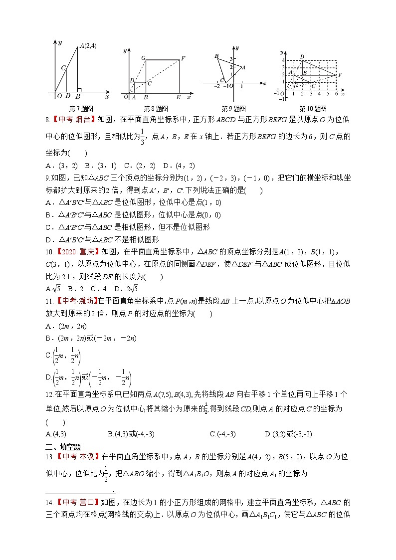湘教版数学九年级上册同步练习3.6.2　坐标平面内的位似变换第2页