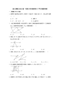 新人教版2022届一轮复习打地基练习 平行线的性质