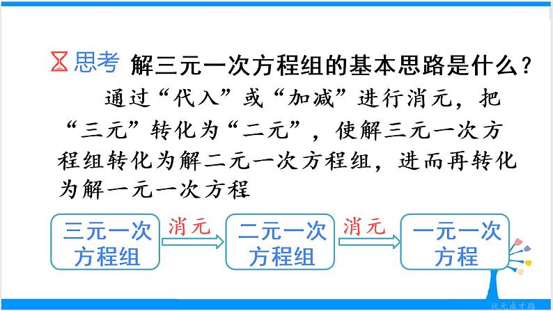 人教版七年级下册数学8.4 三元一次方程组的解法（课件+导学案+同步练习含答案）08