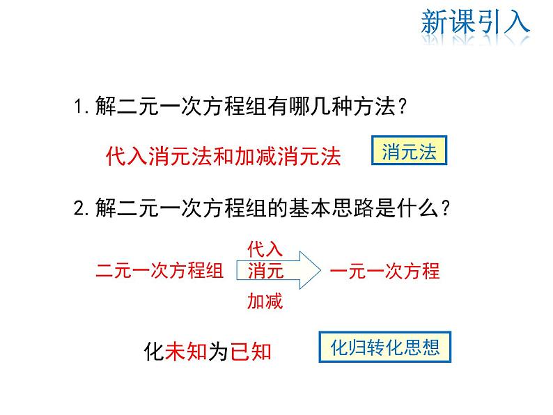 2021-2022学年度北师大版八年级上册数学课件 5.8  三元一次方程组03