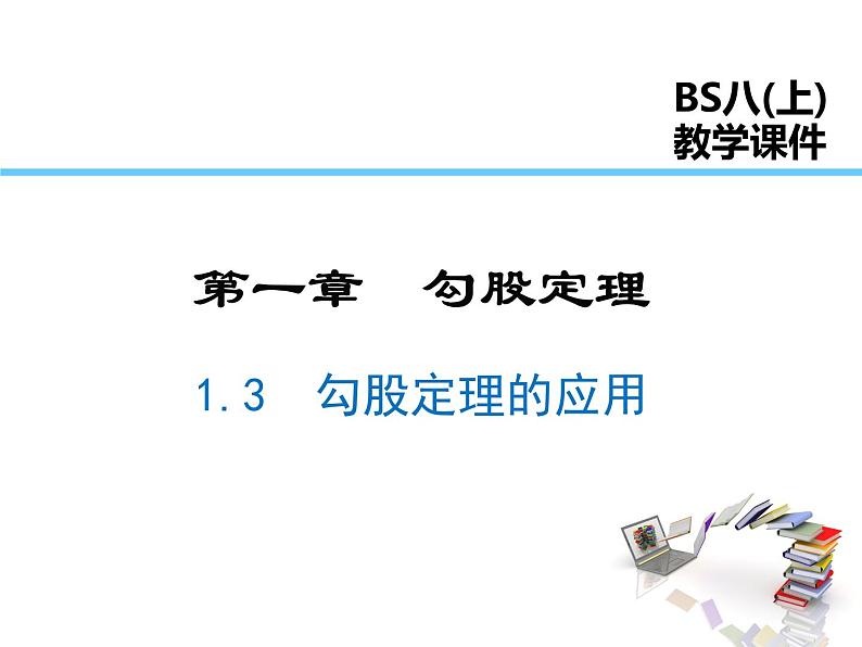 2021-2022学年度北师大版八年级上册数学课件 1.3  勾股定理的应用01