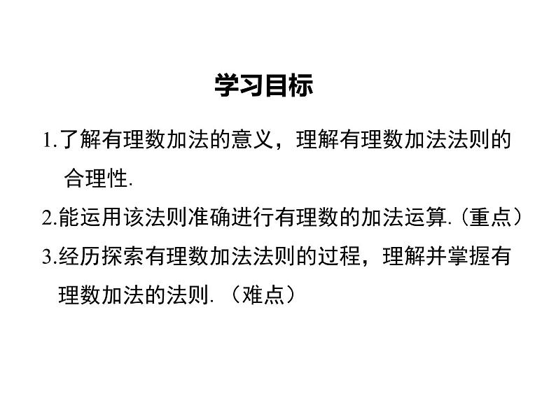 2021-2022学年度北师大版七年级上册数学课件 2.4 第1课时 有理数的加法法则第2页