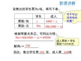2021-2022学年度北师大版七年级上册数学课件 5.5  应用一元一次方程——“希望工程”义演
