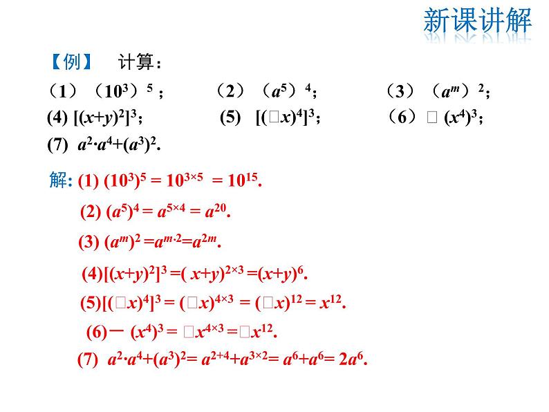 2021-2022学年度华师大版八年级上册数学课件 12.1 幂的运算（第2课时）06