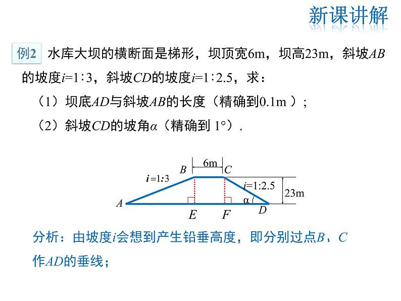 2021-2022学年度华师大版九年级上册数学课件 24.4 第3课时 坡度问题第7页