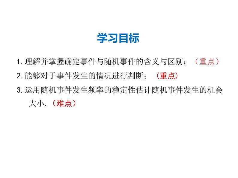 2021-2022学年度华师大版九年级上册数学课件 25.1 在重复试验中观察不确定现象第2页