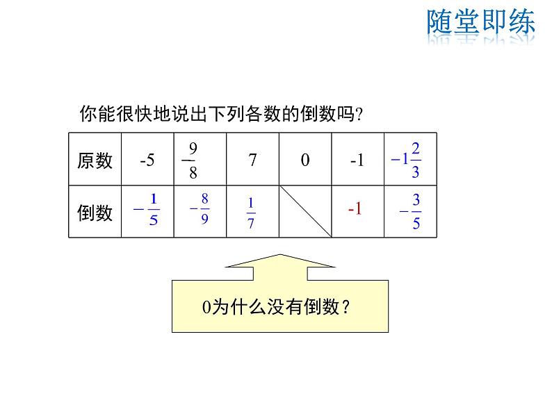 2021-2022学年度华师大版七年级上册数学课件 2.10 有理数的除法05