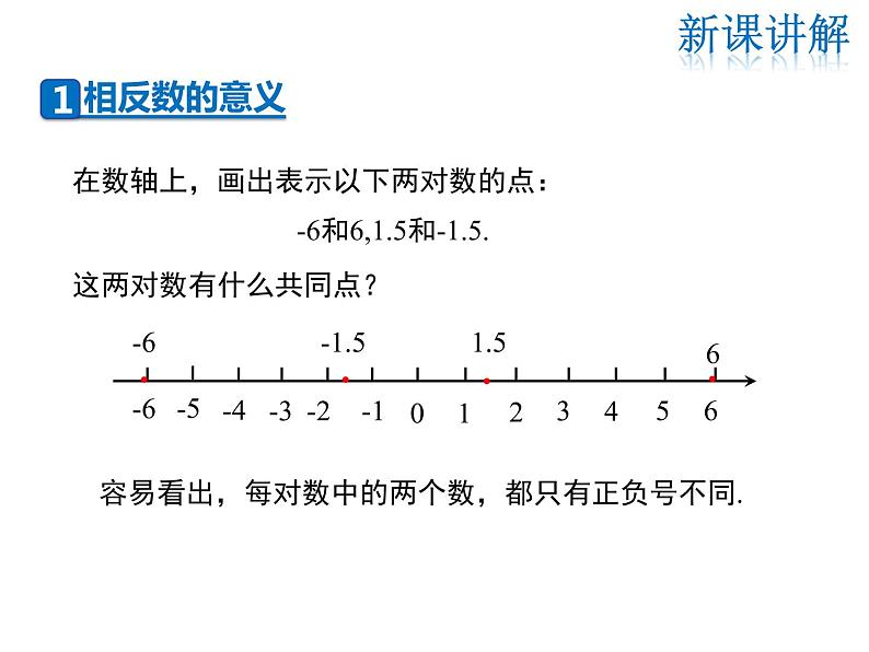 2021-2022学年度华师大版七年级上册数学课件 2.3 相反数第5页