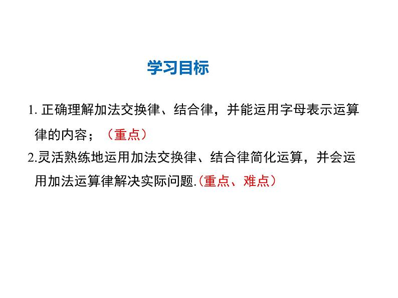 2021-2022学年度华师大版七年级上册数学课件 2.6.2 有理数加法的运算律02