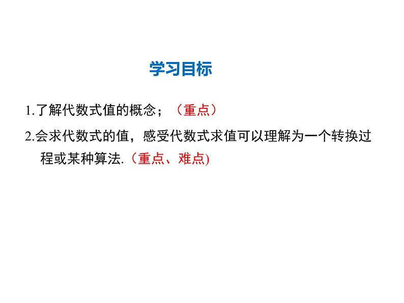 2021-2022学年度华师大版七年级上册数学课件 3.2 代数式的值第2页