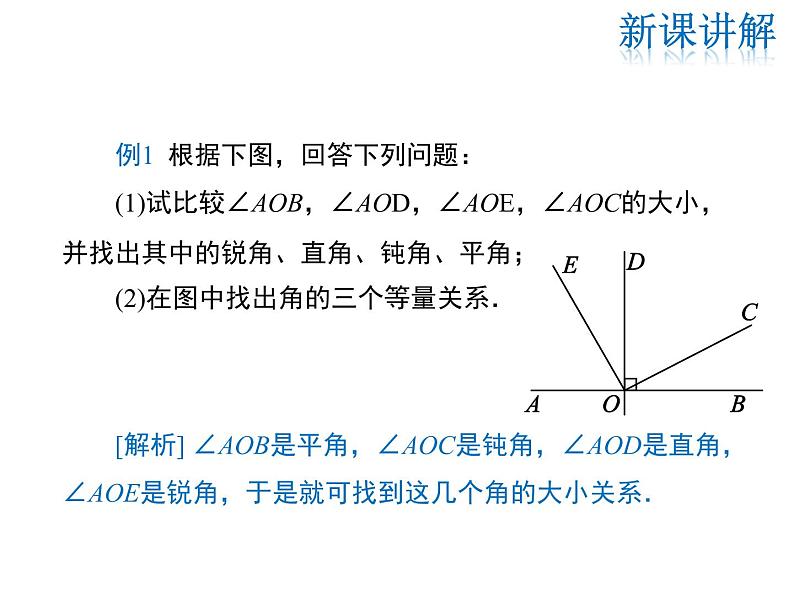 2021-2022学年度华师大版七年级上册数学课件 4.6.2 角的比较和运算08