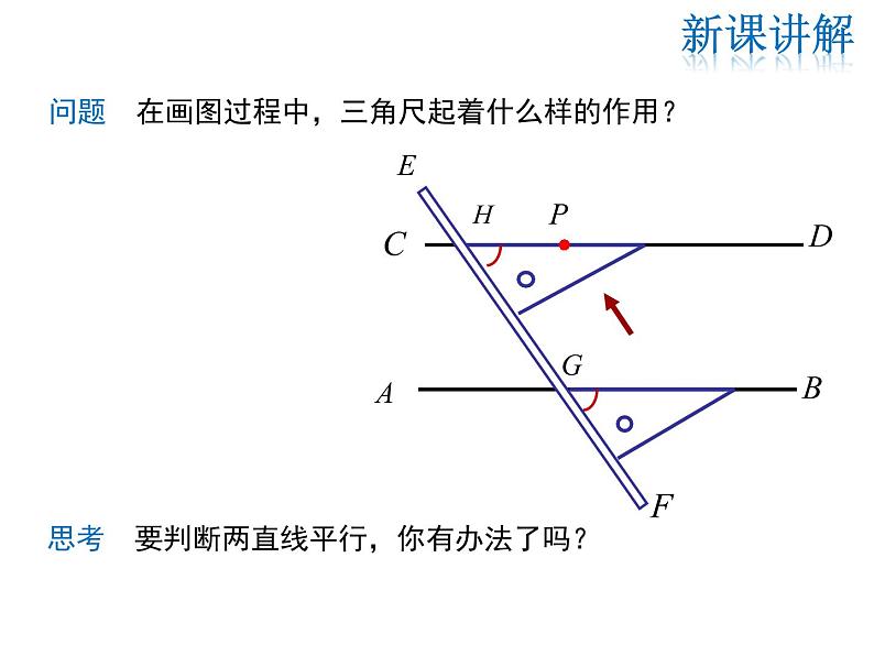 2021-2022学年度华师大版七年级上册数学课件 5.2.2 平行线的判定06