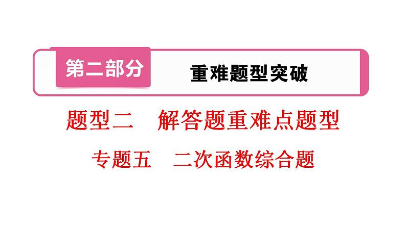 题型2  专题5　二次函数综合题课件PPT第1页