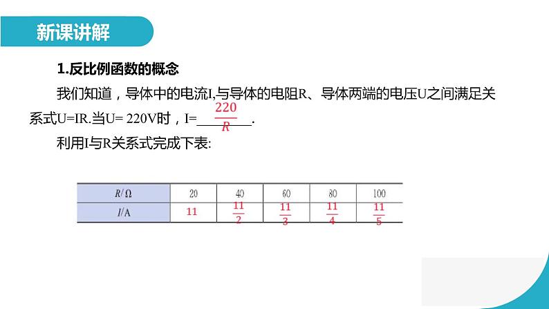 人教版九年级下册 26.1.1 反比例函数 课件第5页