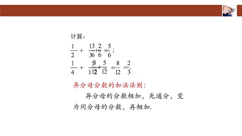 人教版八年级上册15.2.2分式的加法(第二课时)课件第2页