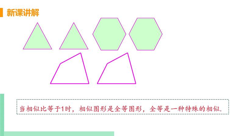 2020-2021学年九年级数学人教版下册  27.2.1 相似三角形的判定 课时1 相似三角形及平行线分线段成比例 课件PPT第7页