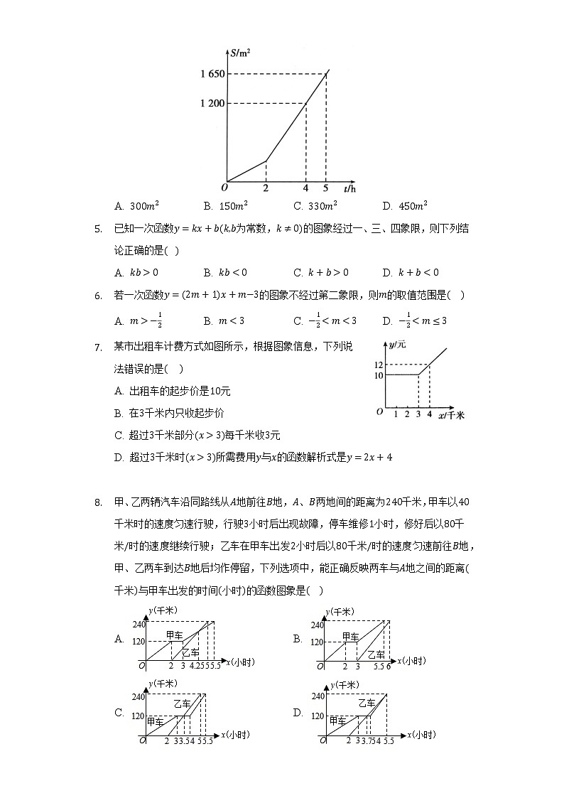 19.2.2一次函数 同步练习     人教版初中数学八年级下册02