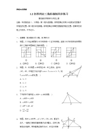 初中数学青岛版九年级上册1.2 怎样判定三角形相似精品同步测试题