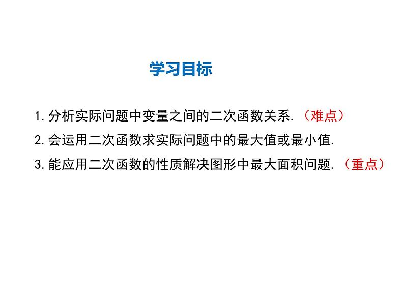 2021-2022学年度人教版九年级数学上册课件22.3 第1课时 几何图形的最大面积02