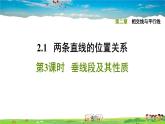 北师大版数学七年级下册  第二章  相交线与平行线  2.1.3垂线段及其性质【习题课件】