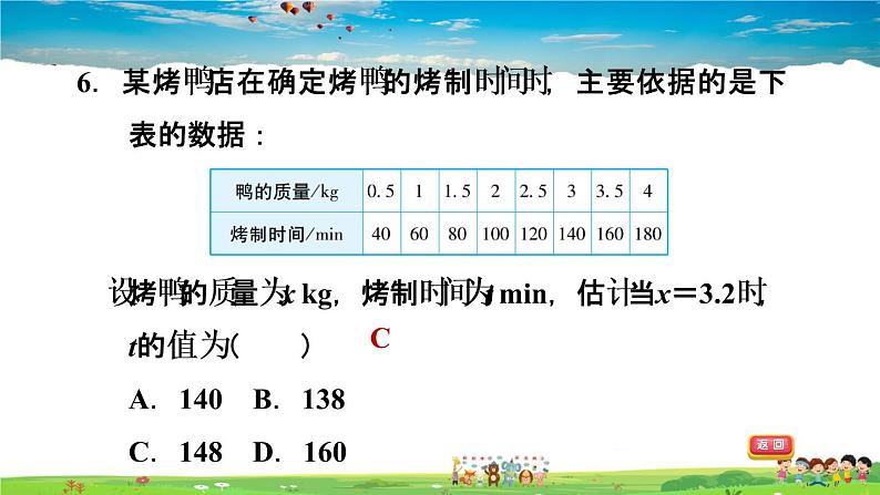 北师大版数学七年级下册  第三章 变量之间的关系  3.1用表格表示的变量间关系【习题课件】第8页