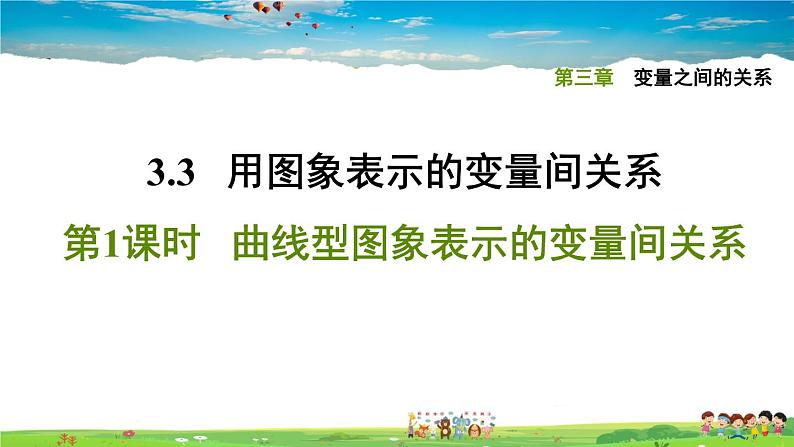 北师大版数学七年级下册  第三章 变量之间的关系  3.3.1曲线型图象表示的变量间关系【习题课件】01