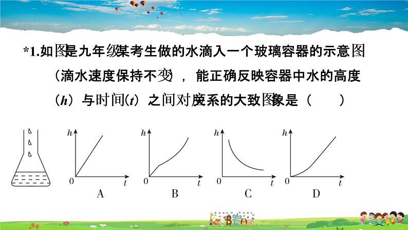 北师大版数学七年级下册  第三章 变量之间的关系  3.3.1曲线型图象表示的变量间关系【习题课件】02