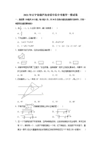 2021年辽宁省葫芦岛市绥中县中考数学一模【试卷+答案】