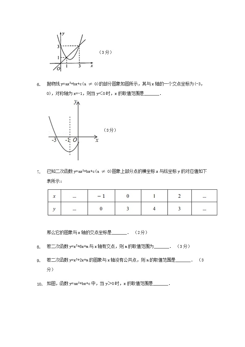 22.2二次函数与一元二次方程练习题第2页