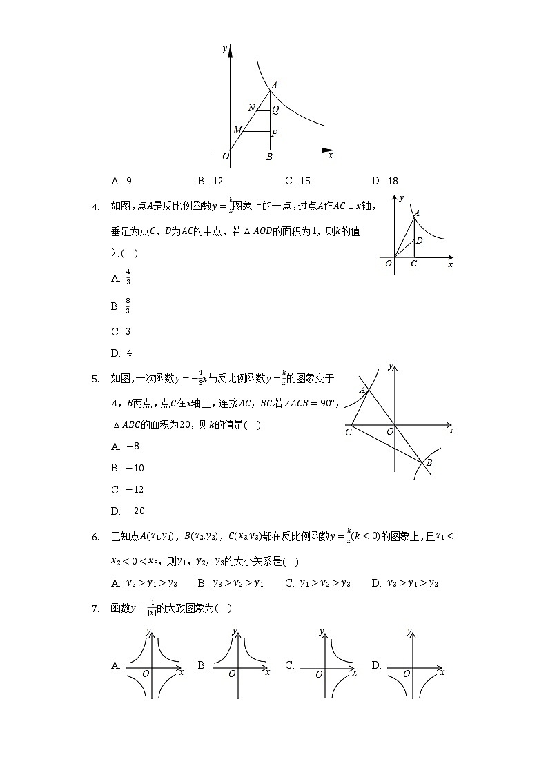 5.2反比例函数   同步练习     青岛版初中数学九年级下册第2页