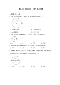 初中人教版24.1.4 圆周角精练