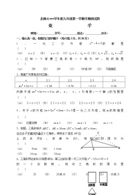 北师大版九年级上数学期中试卷-有答案 (2)