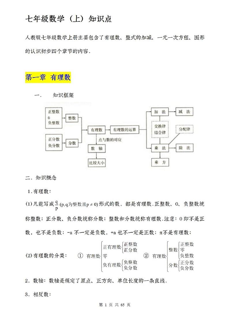 【精品】初中数学知识点归纳汇总练习题第2页