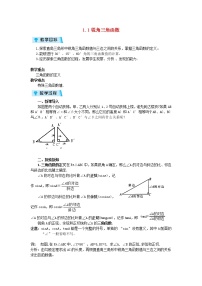 浙教版九年级下册1.1 锐角三角函数教案