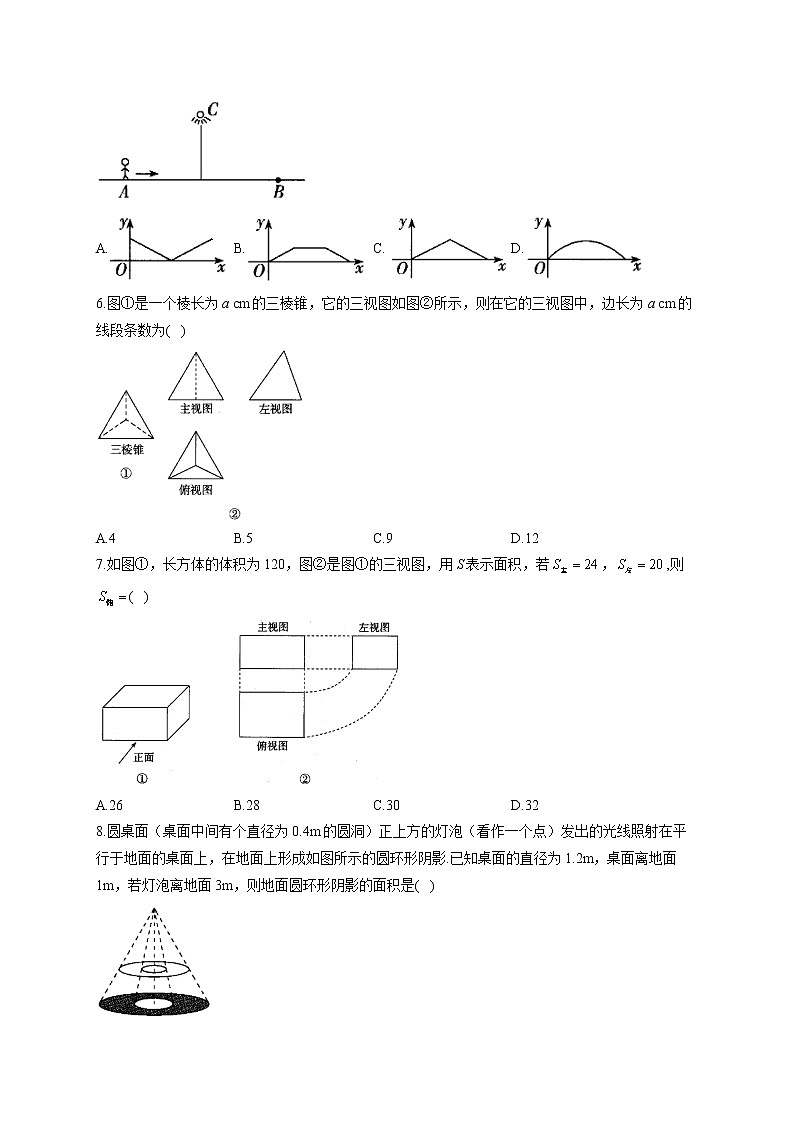 人教版九年级下册数学单元测试AB卷 第二十九章 投影与视图B卷试卷第2页