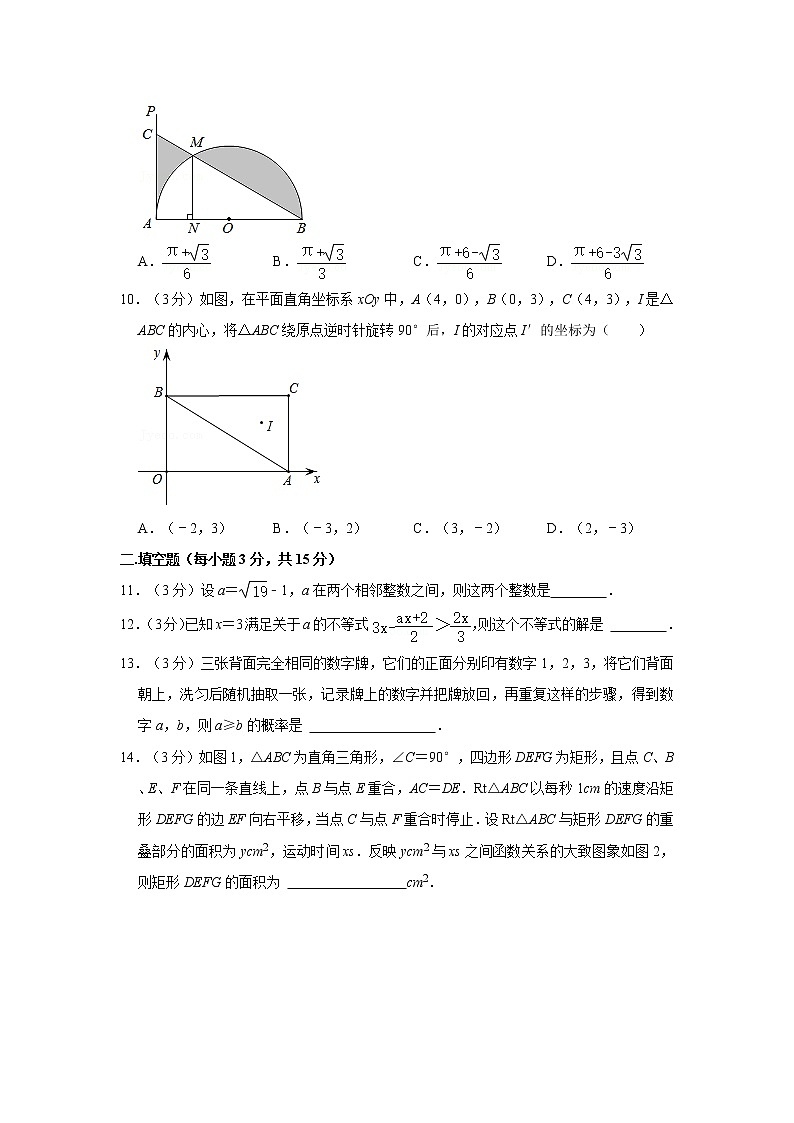 2021年河南省南阳市镇平县中考数学模拟试卷（一）  解析版第3页