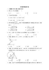 (湖南版)2021年中考数学模拟练习卷10（含答案）