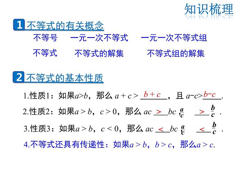 2021-2022学年度北师版八年级数学下册课件 第二章 一元一次不等式和一元一次不等式组复习课02